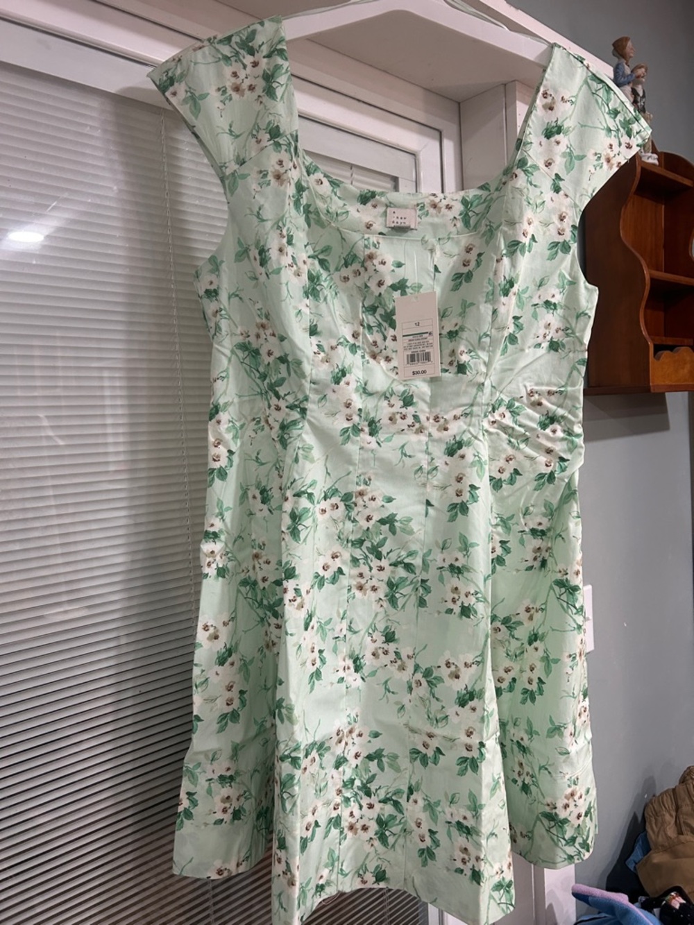 a new day Mint Green Floral Midi Dress